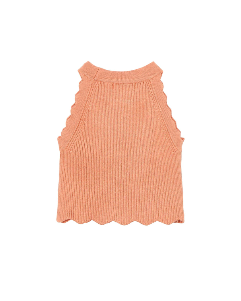 Peach Halter Neck Top
