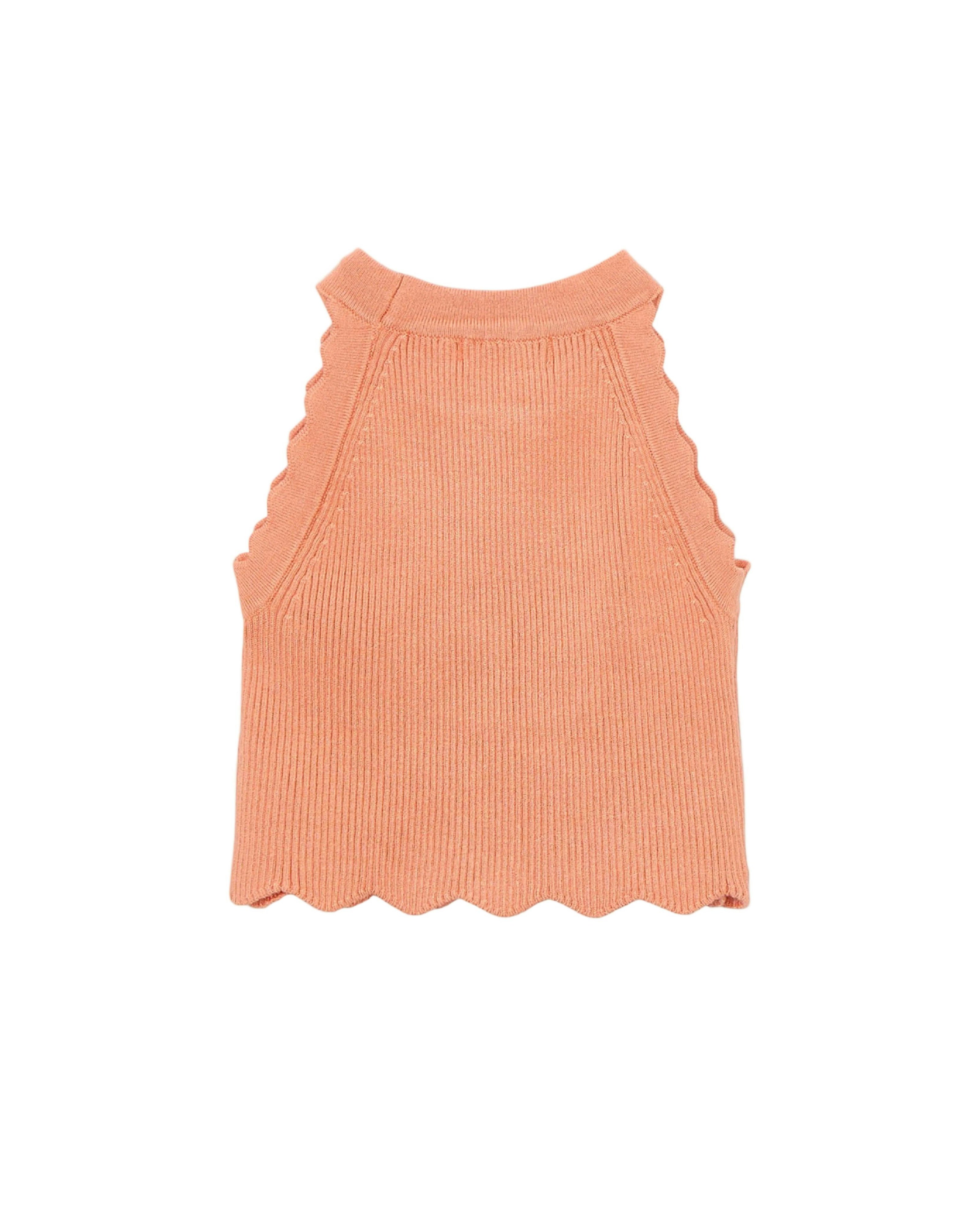 Peach Halter Neck Top