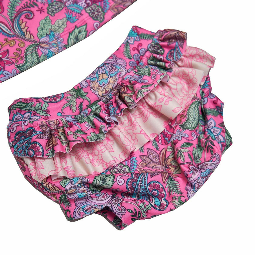 Baby Girl Swim Set – Long Sleeve & Frill Bottoms (Liberty)