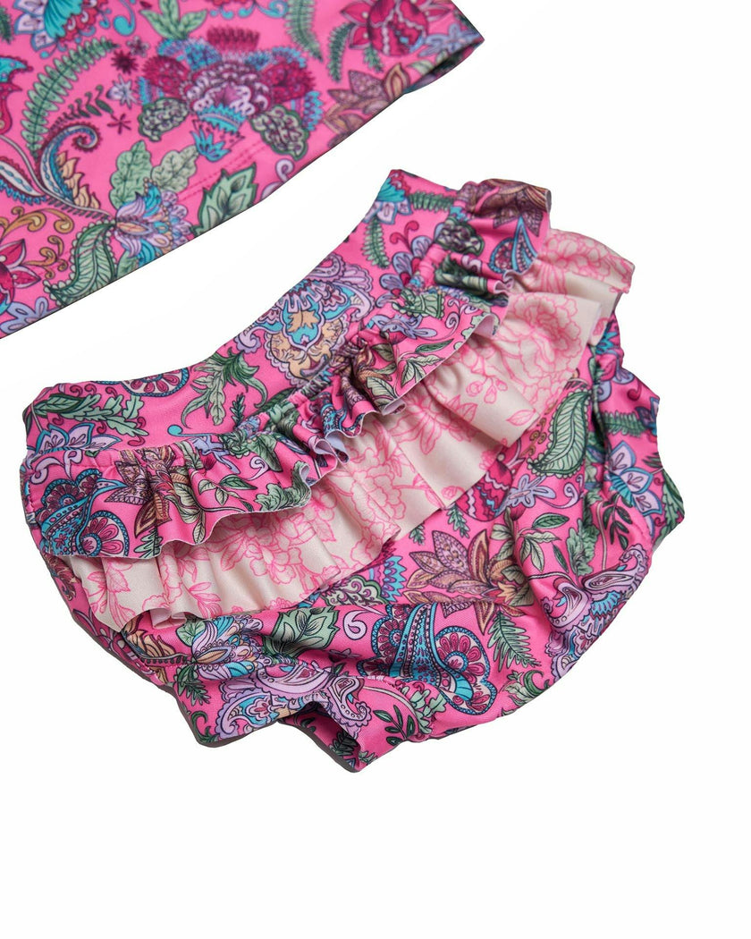Baby Girl Swim Set – Long Sleeve & Frill Bottoms (Liberty)
