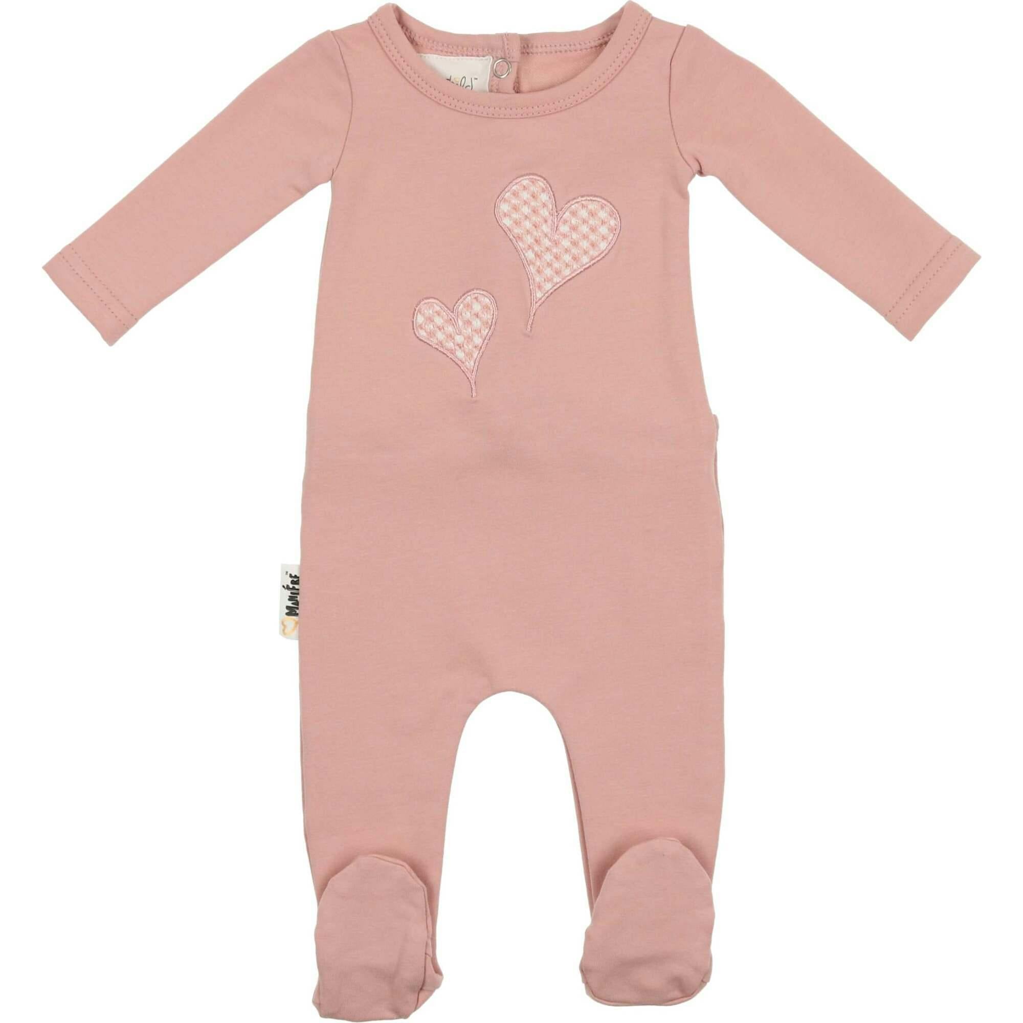 Gingham Hearts Footie