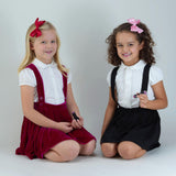 Eloise Silk Velvet Pinafore Set