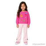 Girls (4-6x) Chenille Sweater| Pink Icons