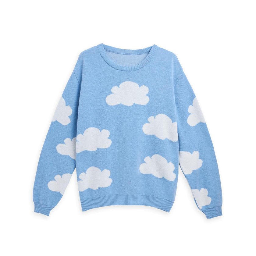 adult wool blend sweater - cloudy