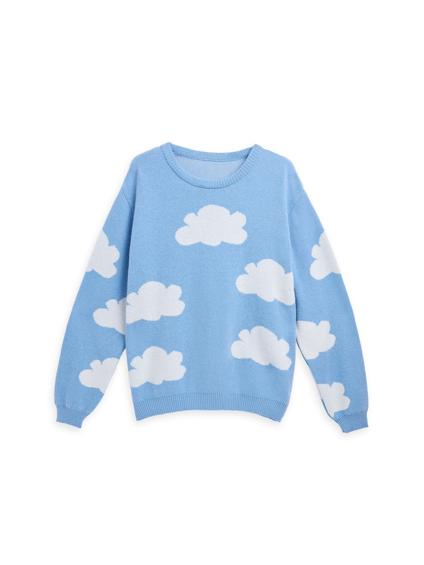 adult wool blend sweater - cloudy