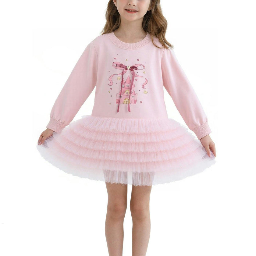 Pink Ruffle Ribbon Dress
