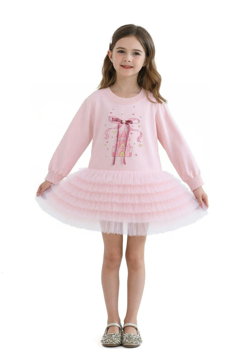 Pink Ruffle Ribbon Dress