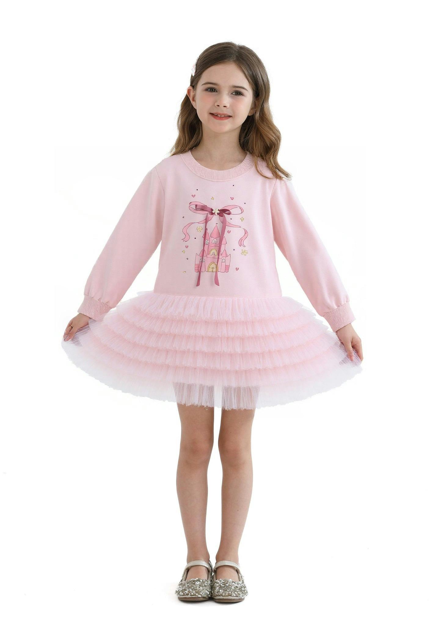 Pink Ruffle Ribbon Dress