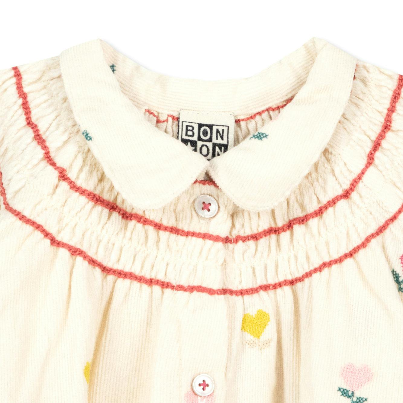 BONTON Poupee Baby Dress - Coeur Flower