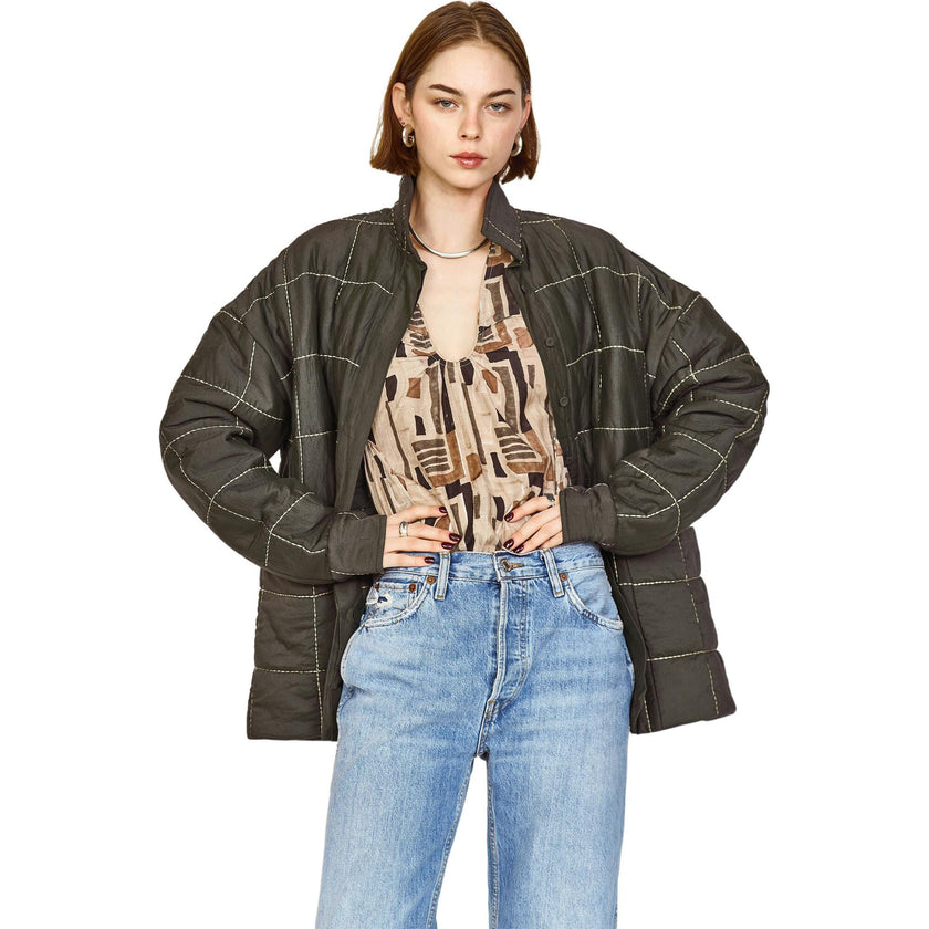 Tahoe Quilted Jacket in Black Olive