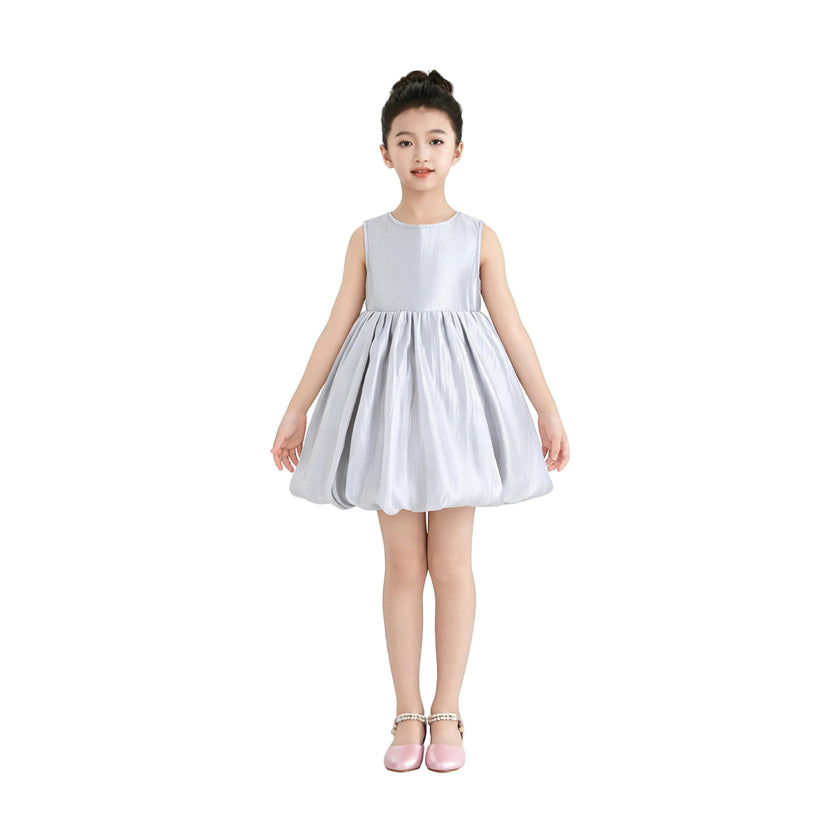 Silver Bow Back Bubble Dress