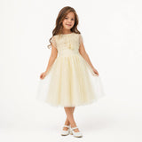 Buttercream Belle Pearl Capelet Flower Girl Dress