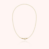Women's Linked Hearts Necklace, Yellow Gold
