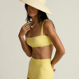 women's soleil gingham bandeau bikini top