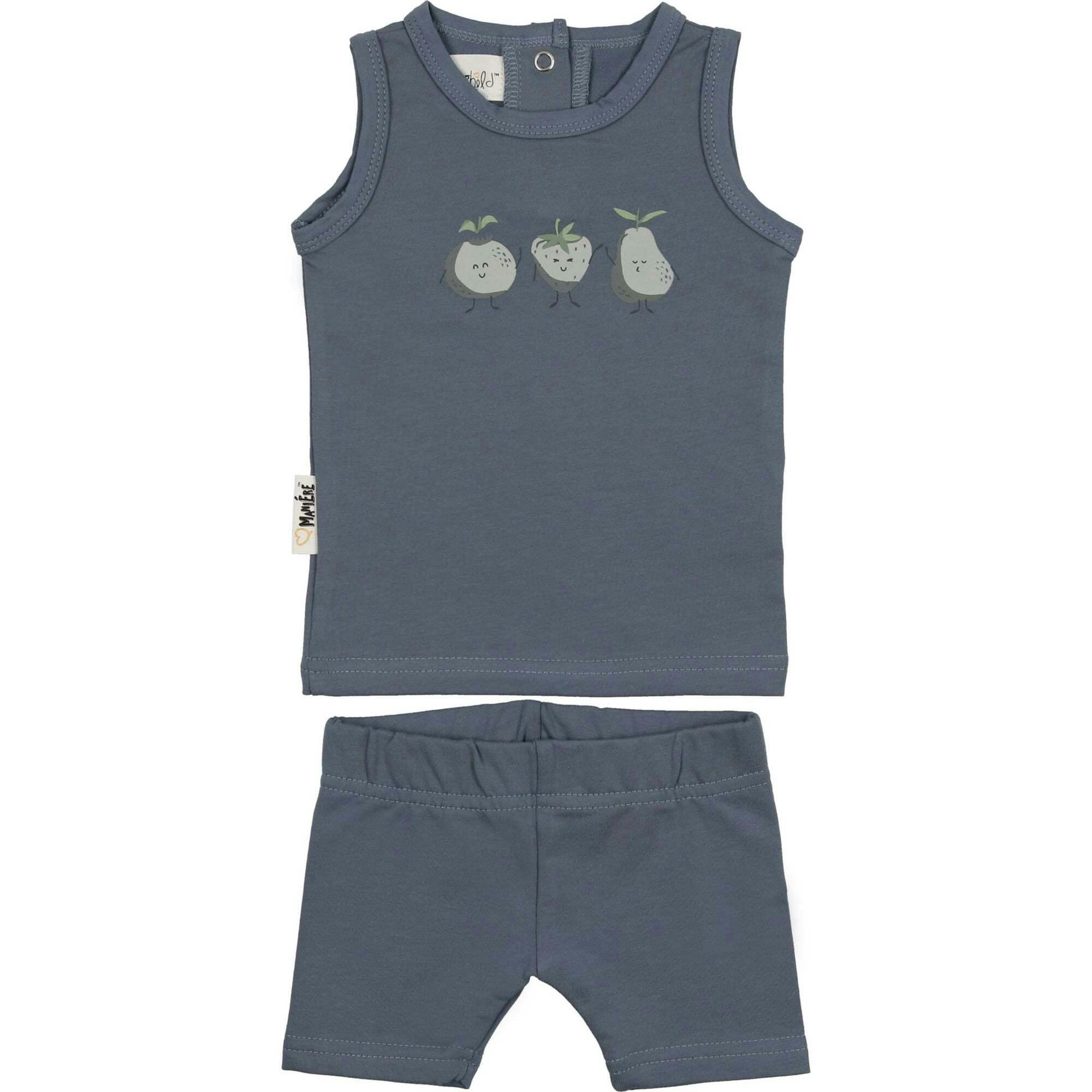Boys Fruity Friends Print 2-Piece Tank & Short Set