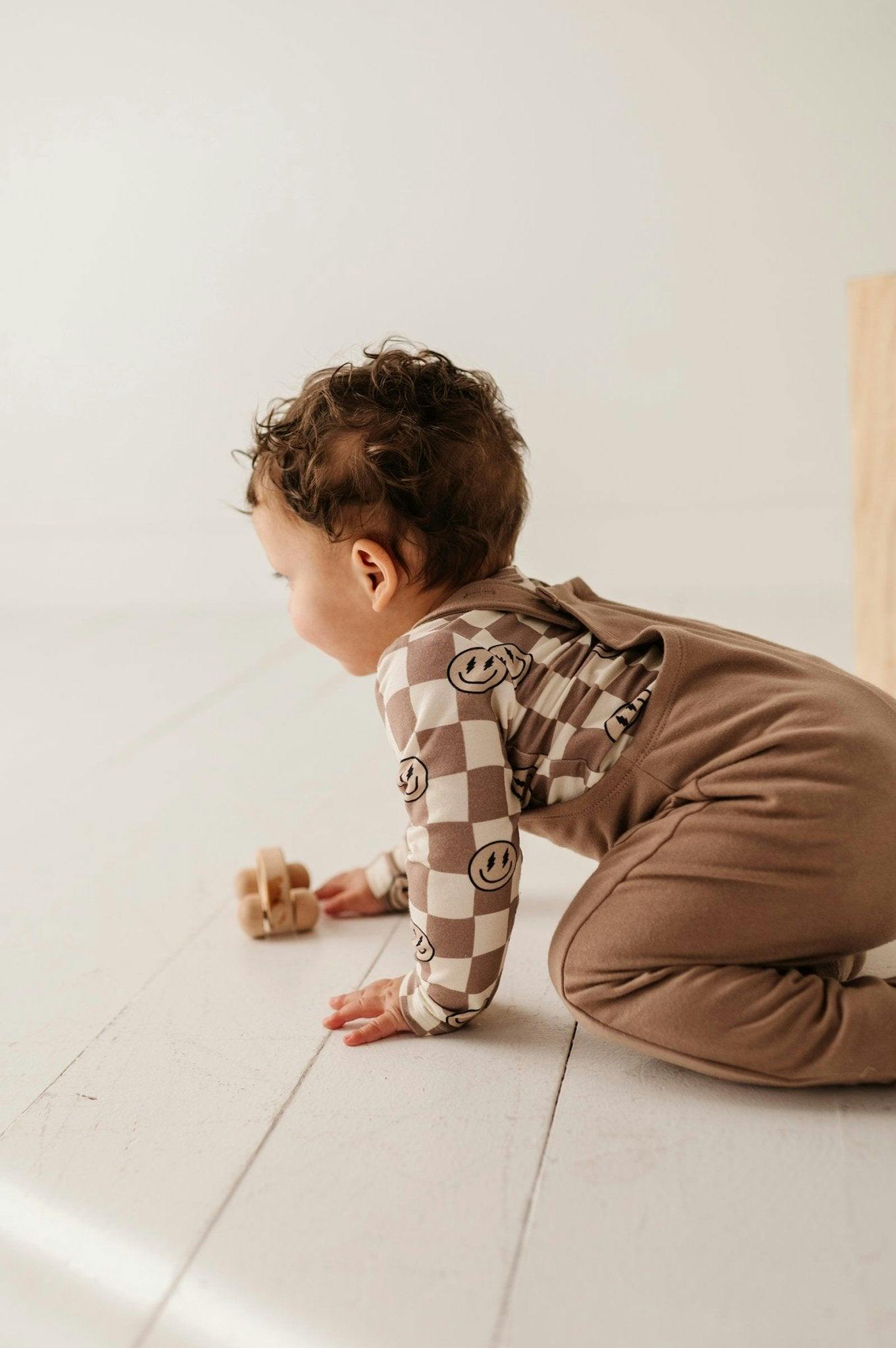 Boys Pocket Overalls in Ski Blue