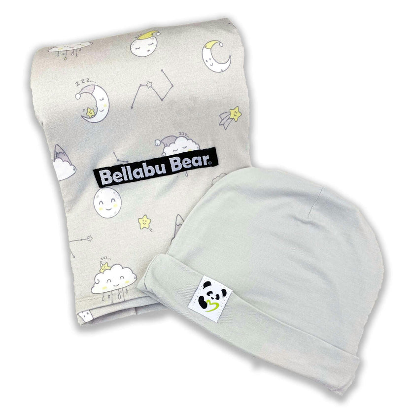 Milk & Cookies Original Bamboo Swaddle & Beanie Set