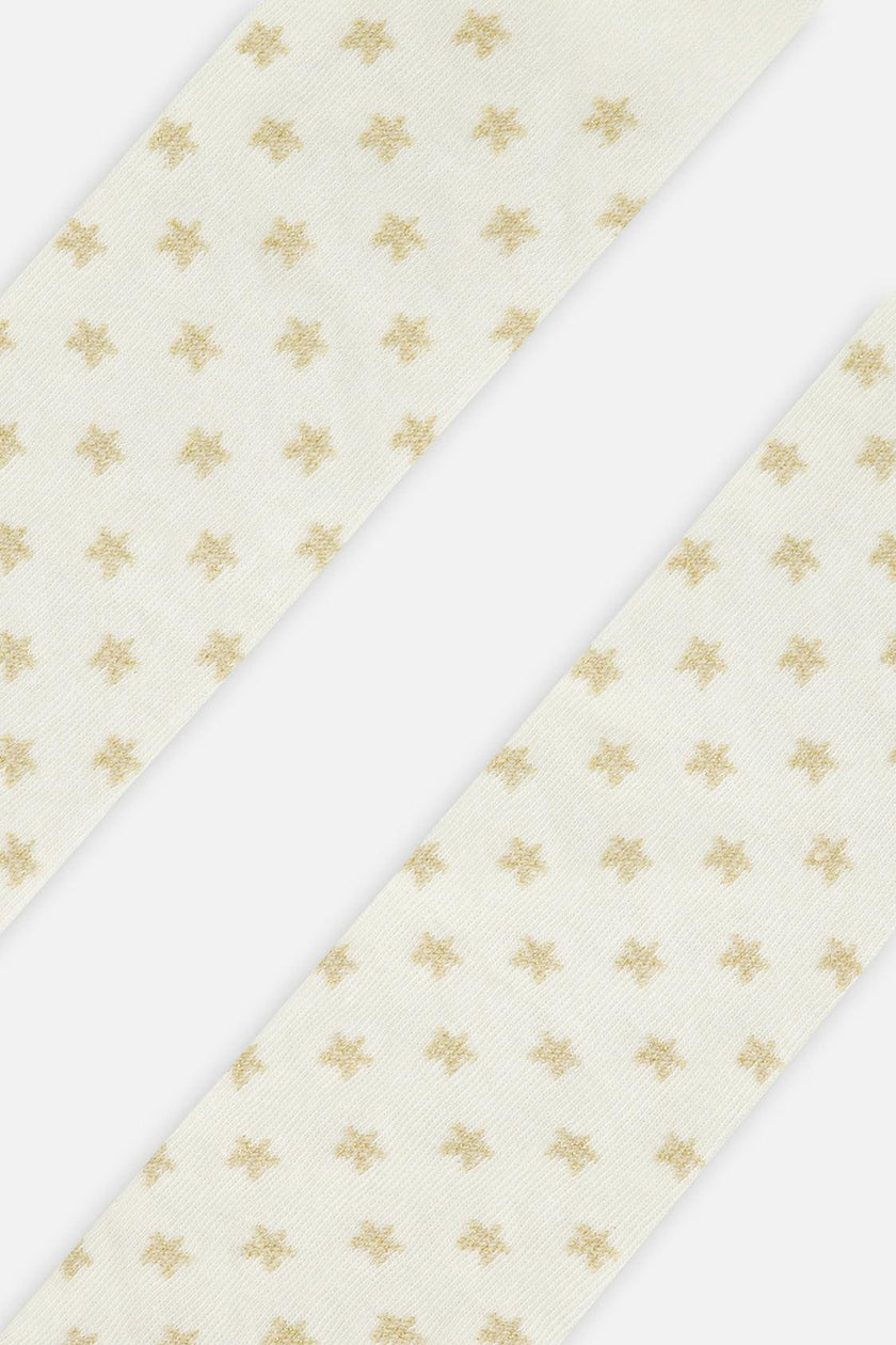 Baby Knit Heart Tights Off-White