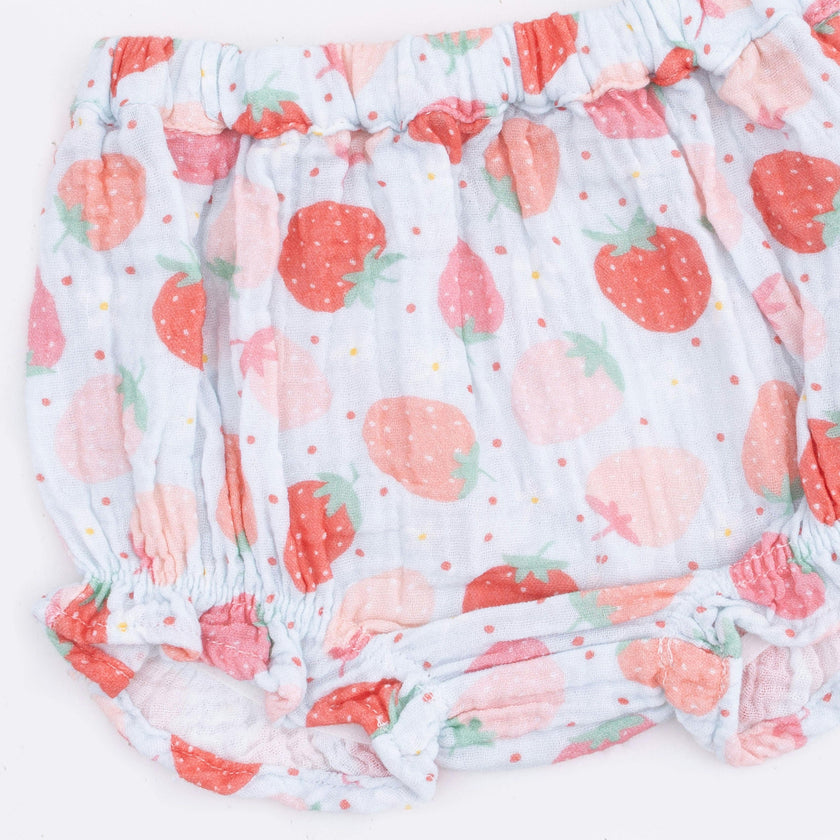 Strawberry Bliss - Ruffle Back Top & Bloomer