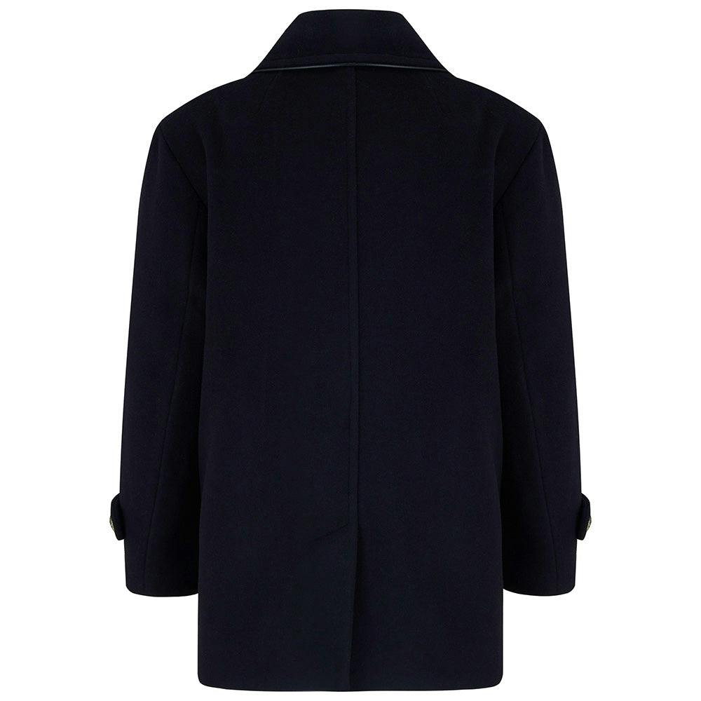 Lambeth Cashmere Reefer Coat - Ink Blue