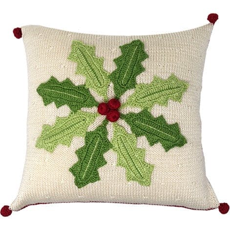 Holly Pinwheel 10" Pillow