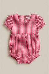 Baby Jessie Romper in Red Gingham