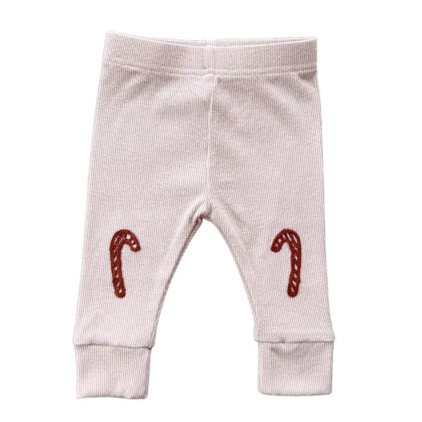 Baby Girl Patch Ribbed Leggings