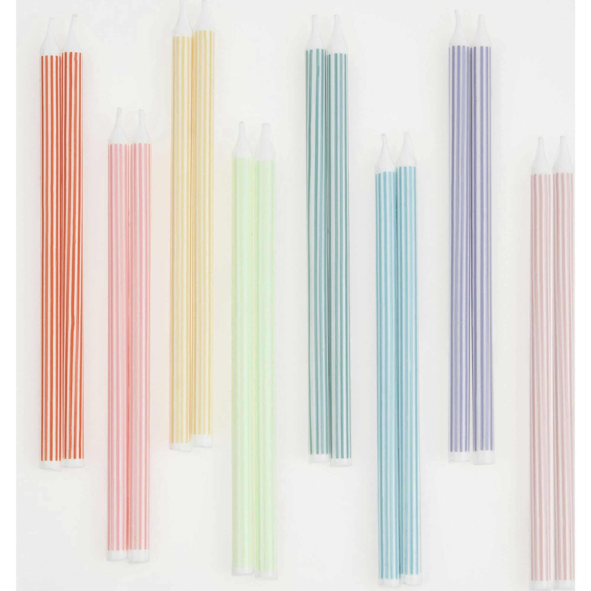 Mixed Striped Candles