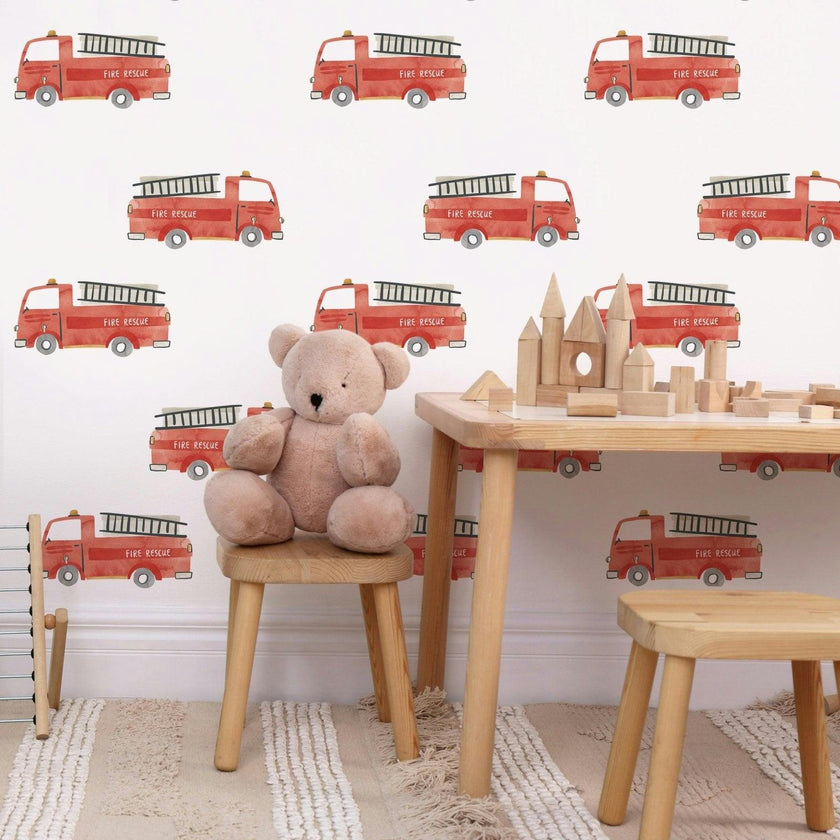 Fire Trucks • Peel-and-Stick Wall Decals