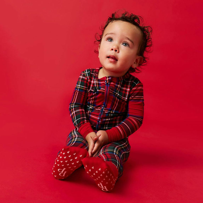 Red Tartan Plaid Convertible One Piece