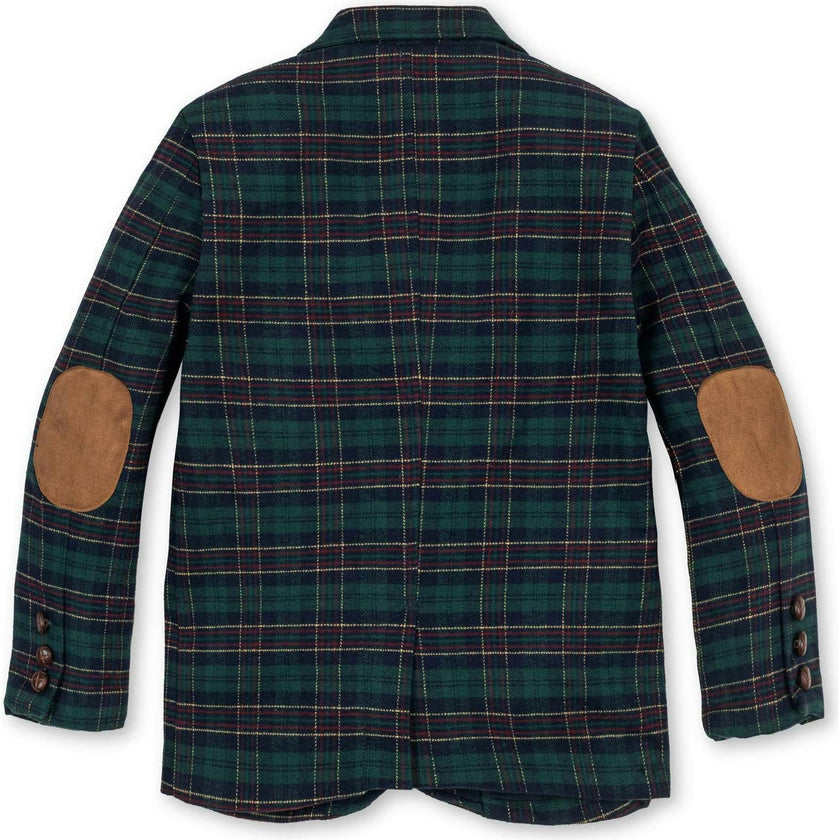 Boy's Organic Brushed Cotton Suit Jacket, Blue