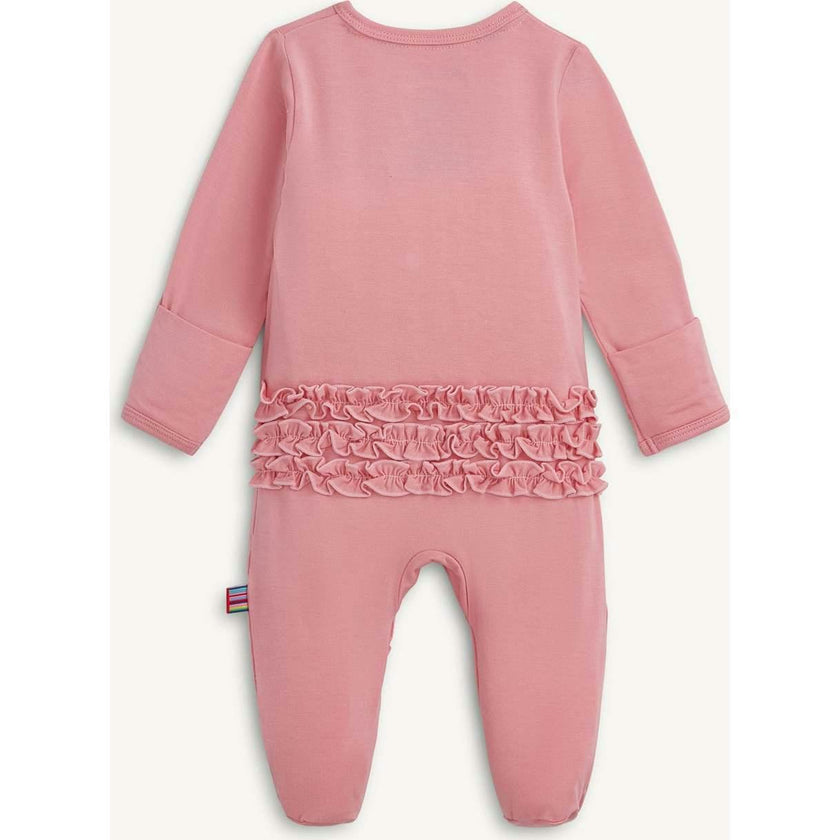 Magnetic Footie with Ruffles TICKLED PINK
