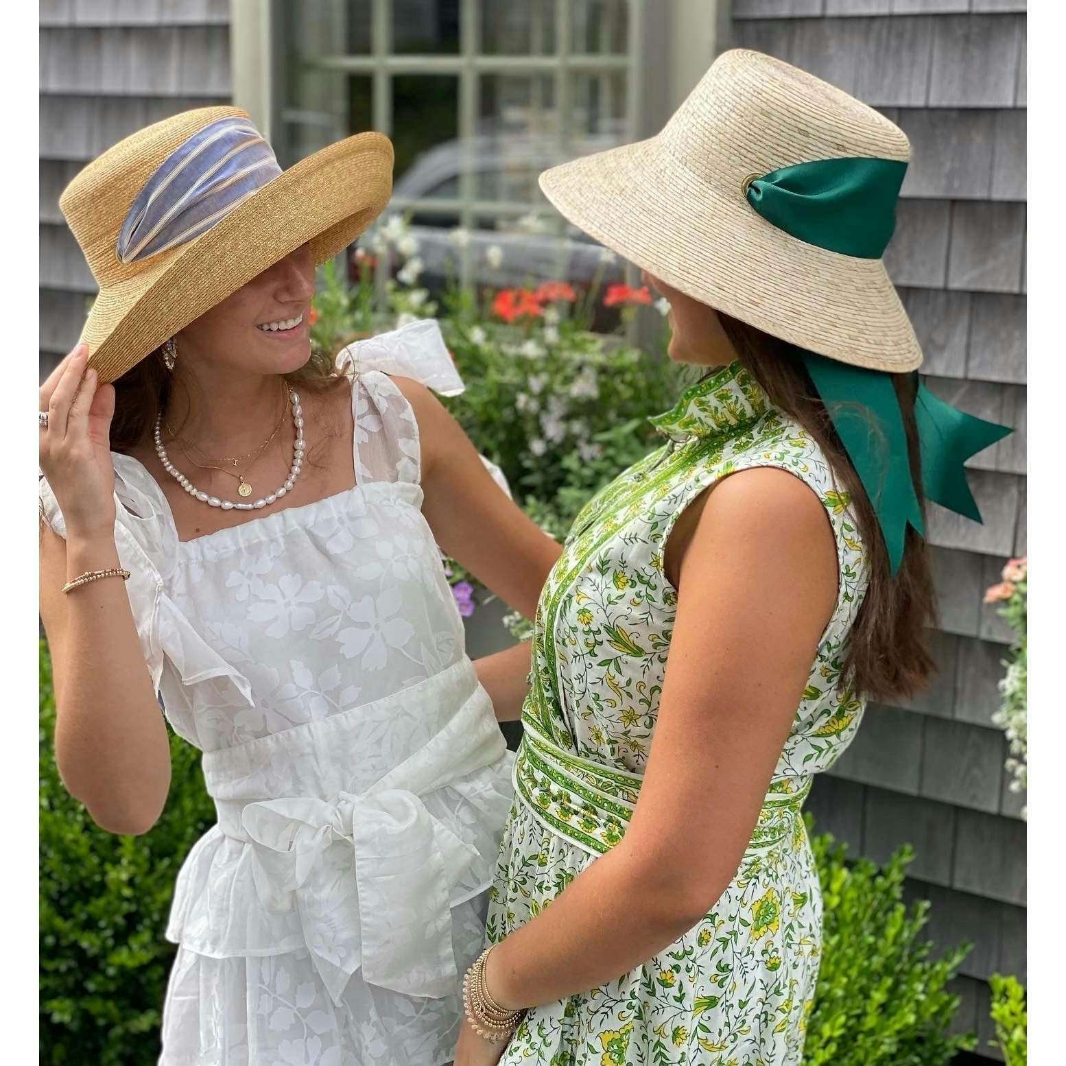 Clematis Bucket Hat (PreOrder Shipping June 15th) - Coral Wide & Short Grosgrain Ribbon