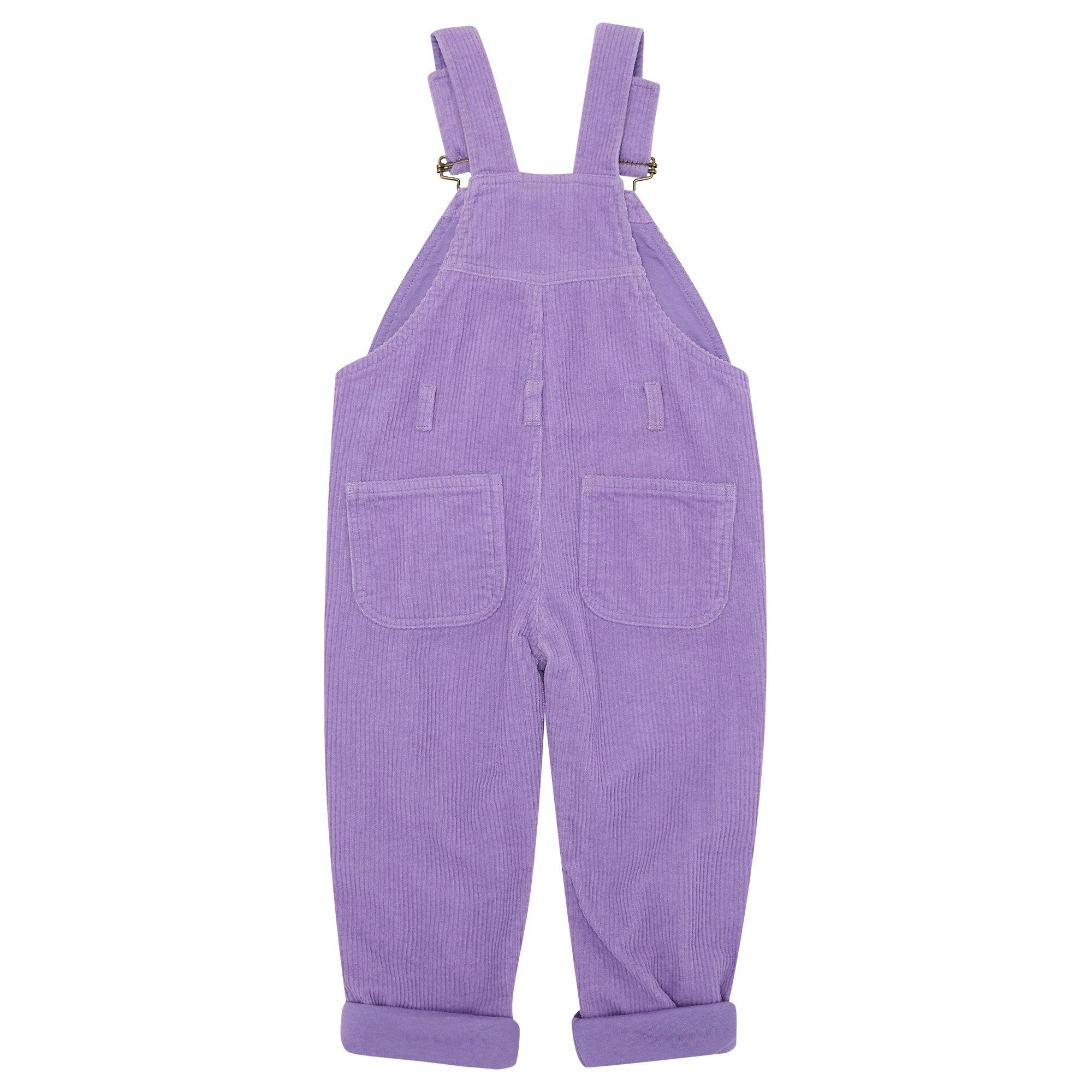 Violet Chunky Cord Overalls
