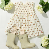 Girls Stevie Dress - Dachshunds in Sweaters