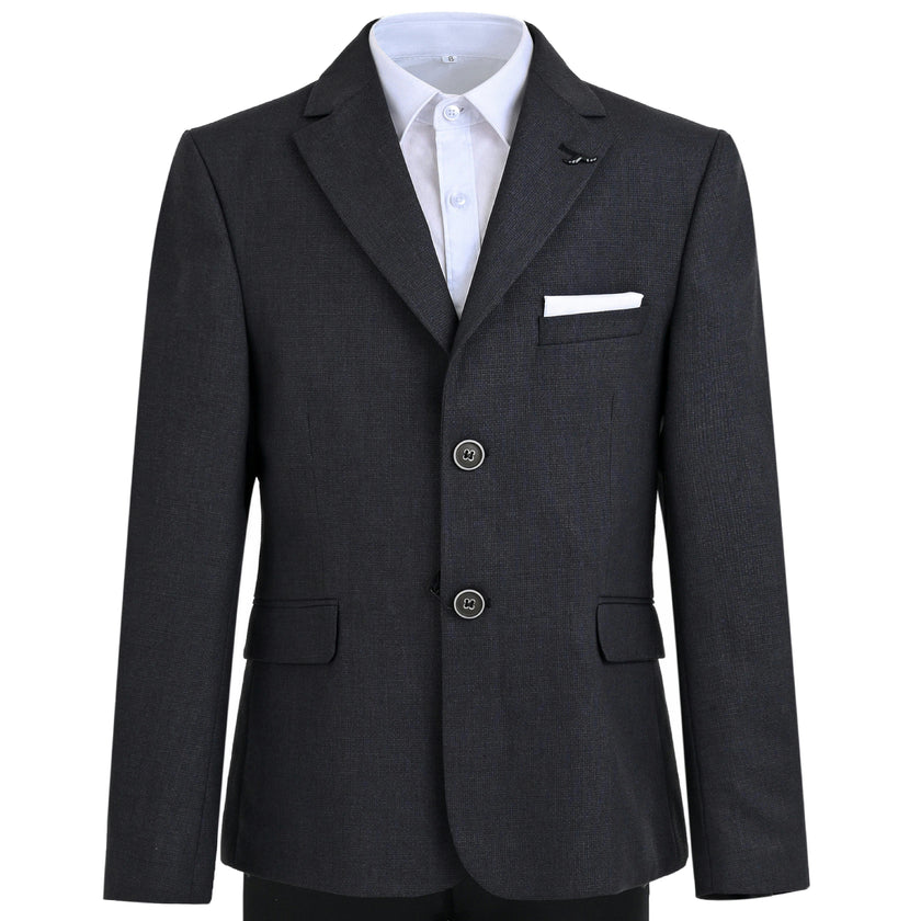 Gray Edward Structured Blazer Suit Set