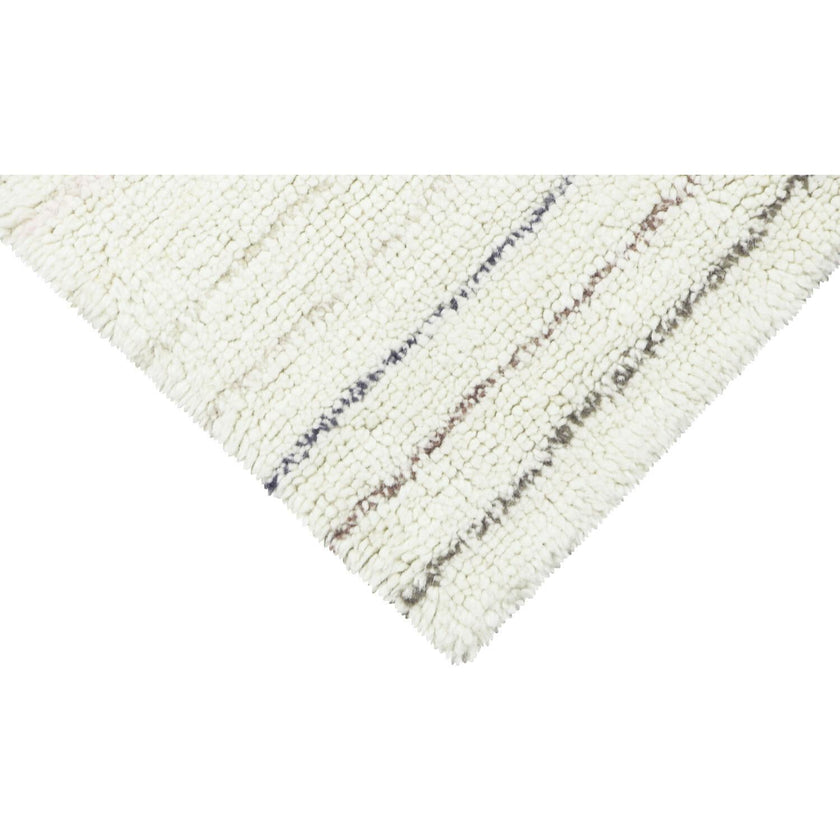 Aron Large Rectangular Woolable Rug With Tri-Color Tassels