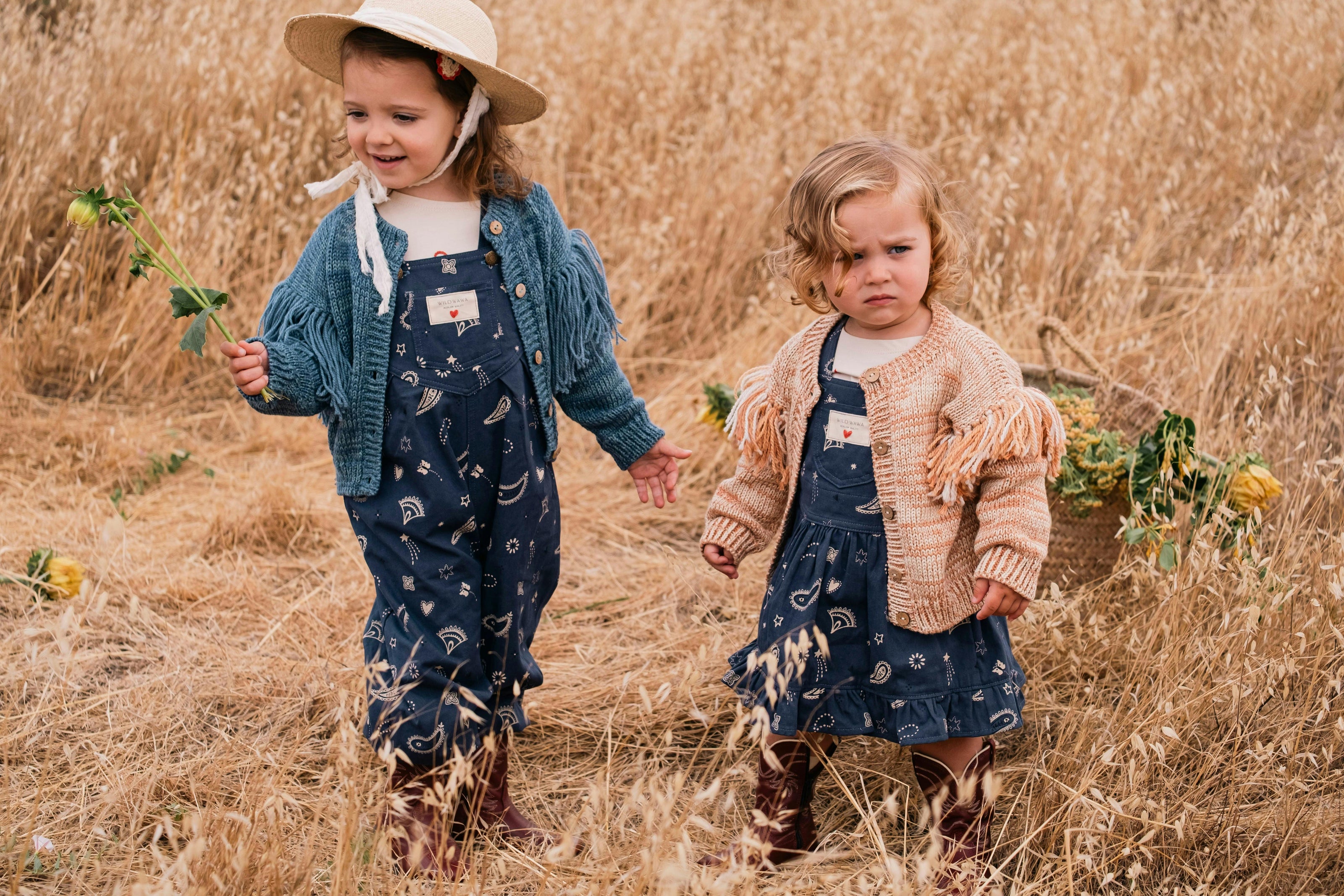 Overall Dress in Midnight Bandana