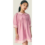 Mipounet SS26 Isaline Linen Collared, Pink