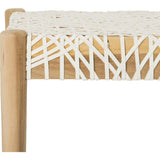 Bandelier Leather Weave Bench