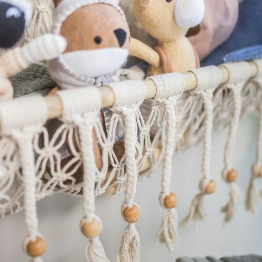 Willow Hanging Macrame Storage Basket
