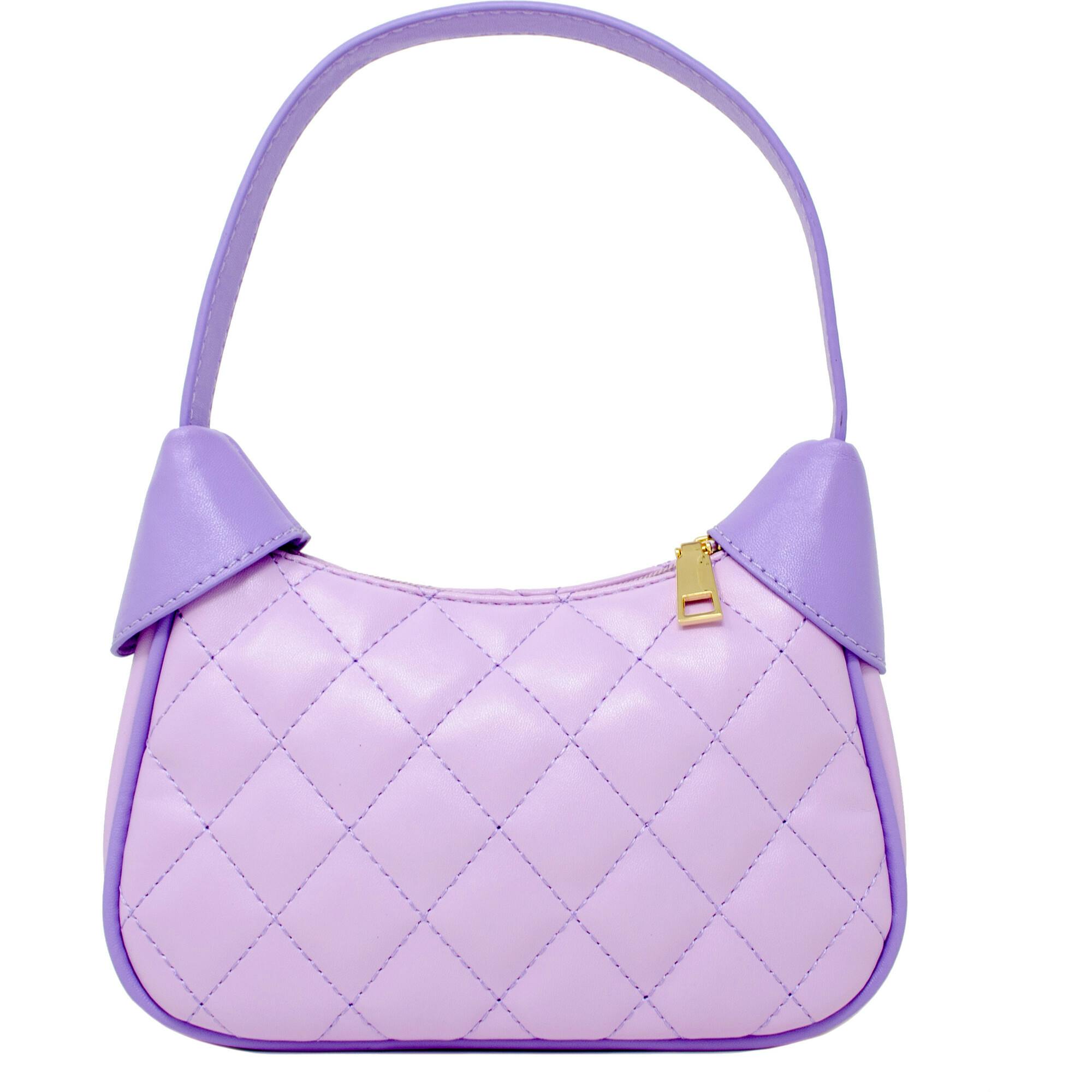 Quilted Zip Top Shoulder Bag