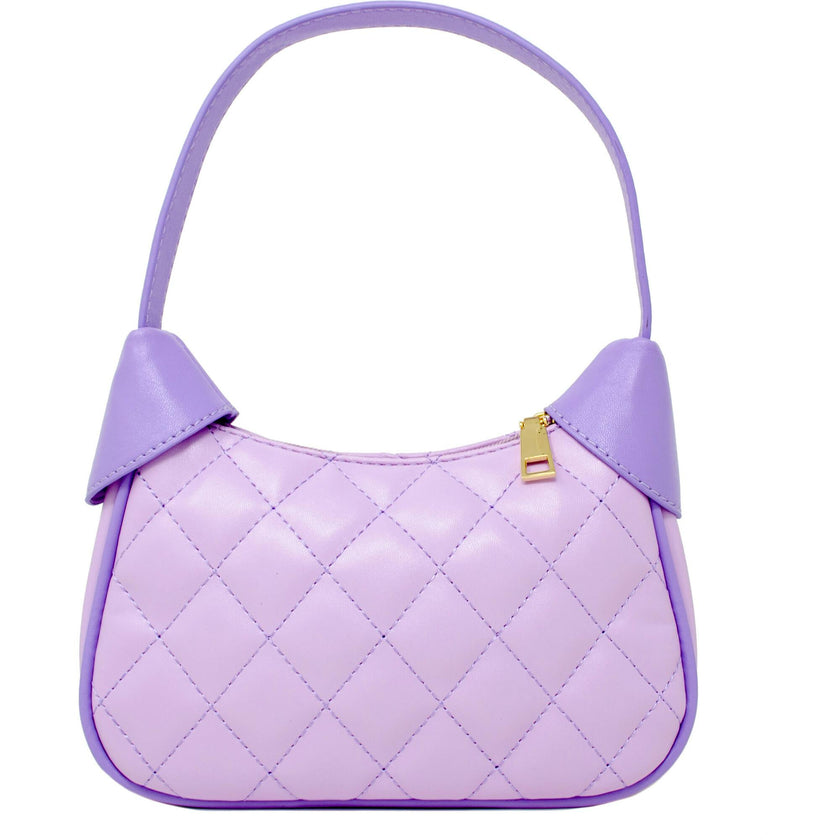 Quilted Zip Top Shoulder Bag