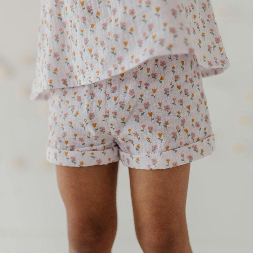 Girl's Gauze Tank & Short Set