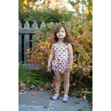 Cross Back Bubble Romper in Cassettes/Stars