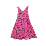 Cross Back Twirly Dress in Dino