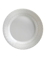 Soup Plates ZIG ZAG Set of 6  White diam. 8.5"