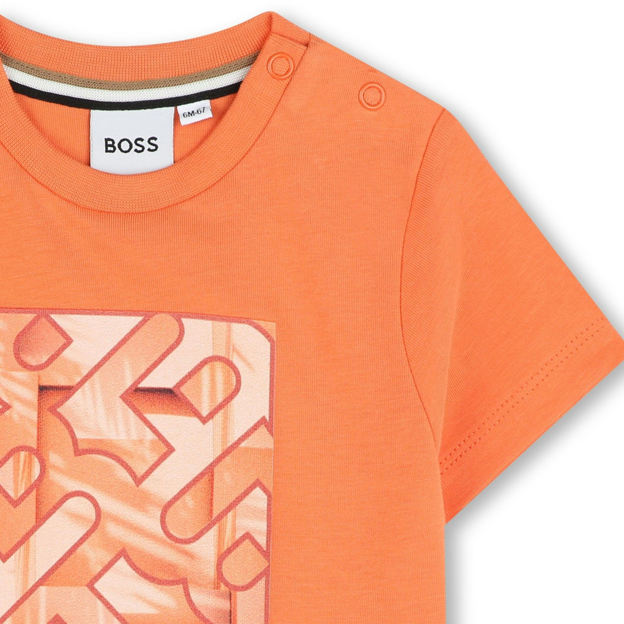 Orange Abstract Logo T-Shirt