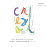 Watercolor Words • Create • Peel-and-Stick Wall Decals