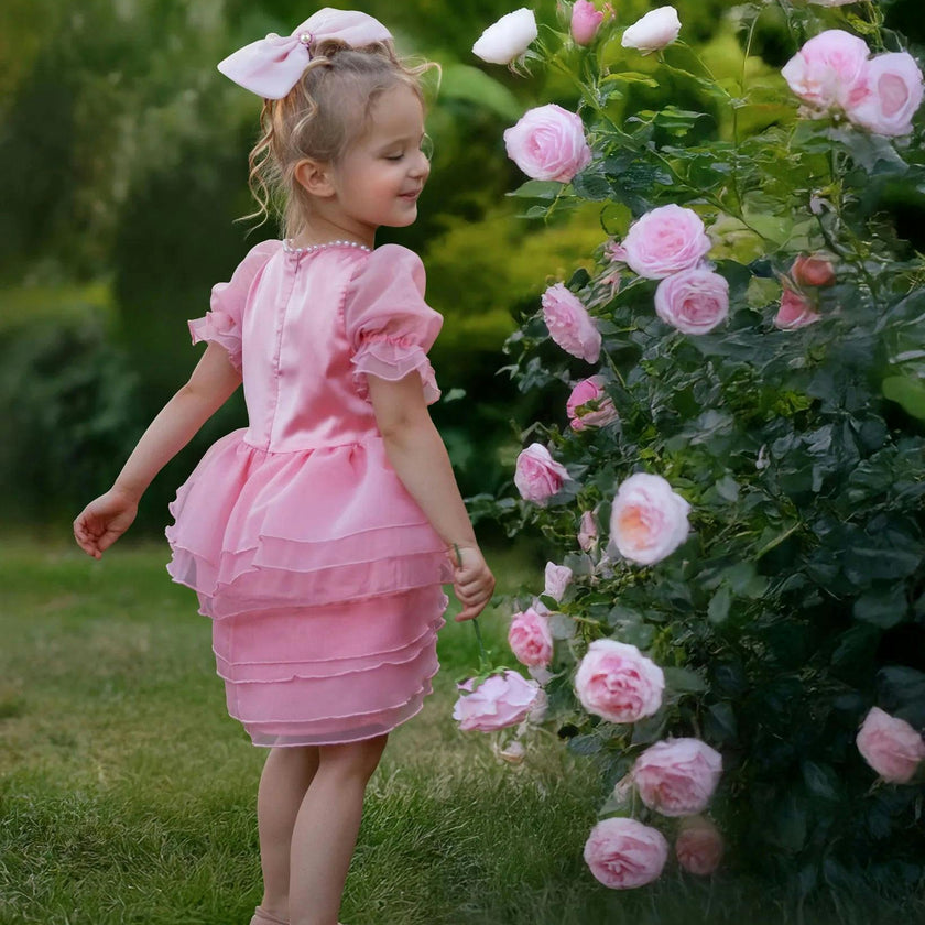 Blush Petal Princess Ruffle Dress